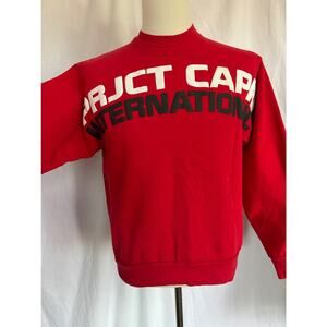 CAPRI PRJCT Project Capri International 100% Cotton RED Sweatshirt L.A. Made S